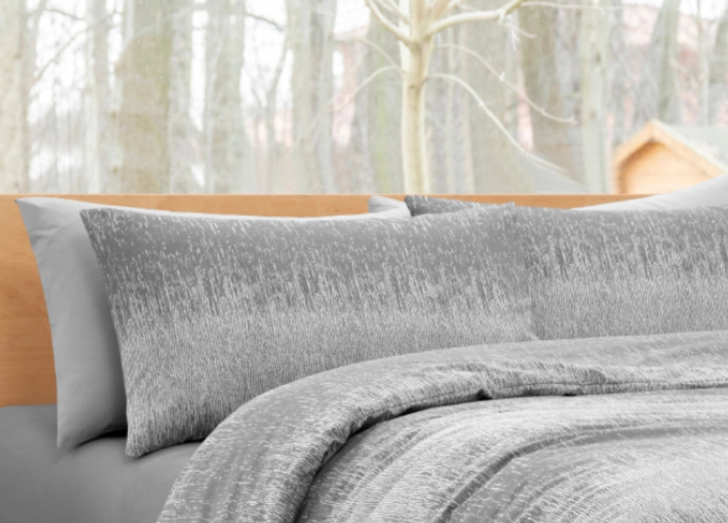 Copripiumino Sacco Piumone 100% Cotone Made In Italy Disegno Drops - Matrimoniale - Grigio