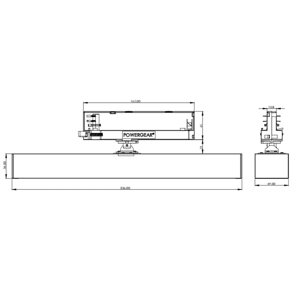 Faretto SPOT track binario trifase LED regolabile da 23W a 32W fascio stretto luce orientabile negozio vetrina 230V GRIGIO 3000K