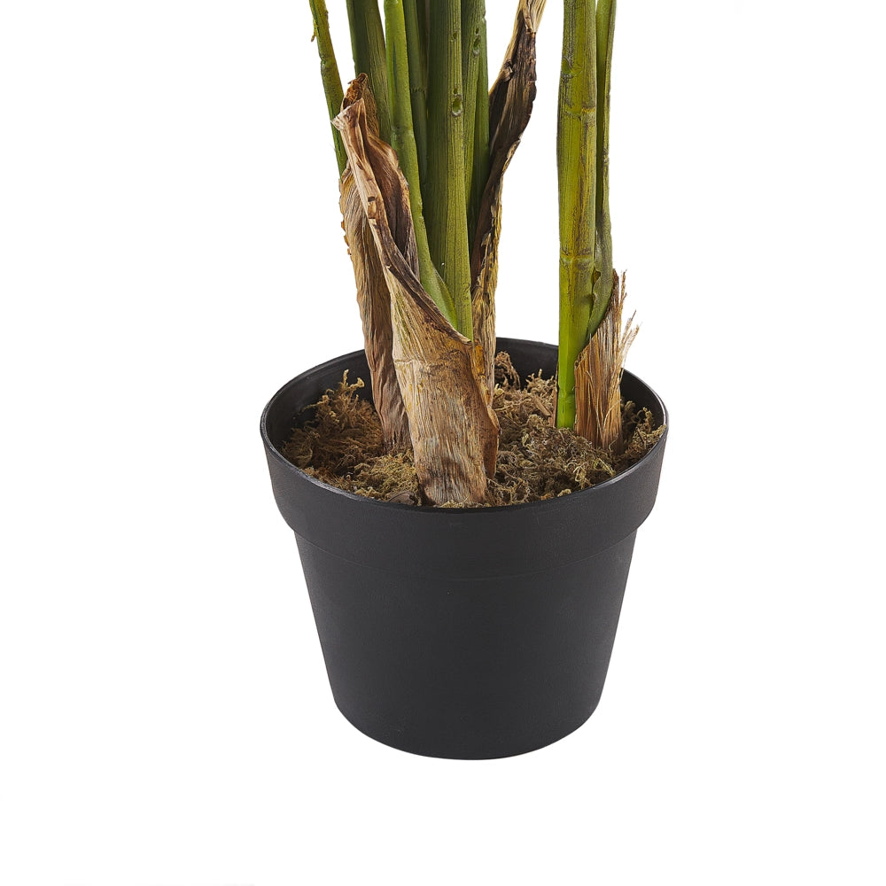 Albero di strelitzia artificiale in vaso verde e Nero sintetico 115 cm materiale accessorio decorativo per interni