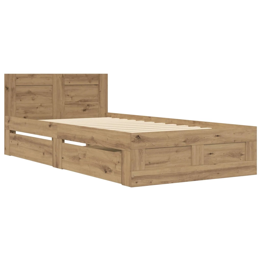 Struttura letto con testata Rovere Artigianale 80 x 200 cm 3429684