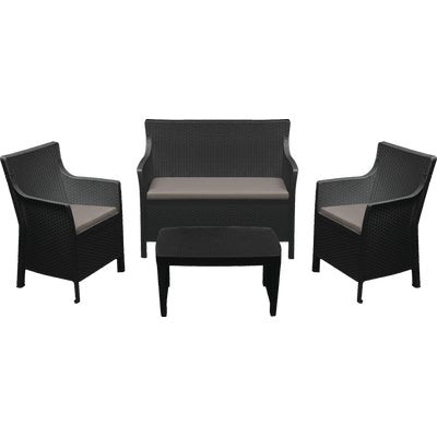SET RATTAN OLIVO PROGARDEN - PP ANTRACITE CF= PZ 4 + CUSCINI