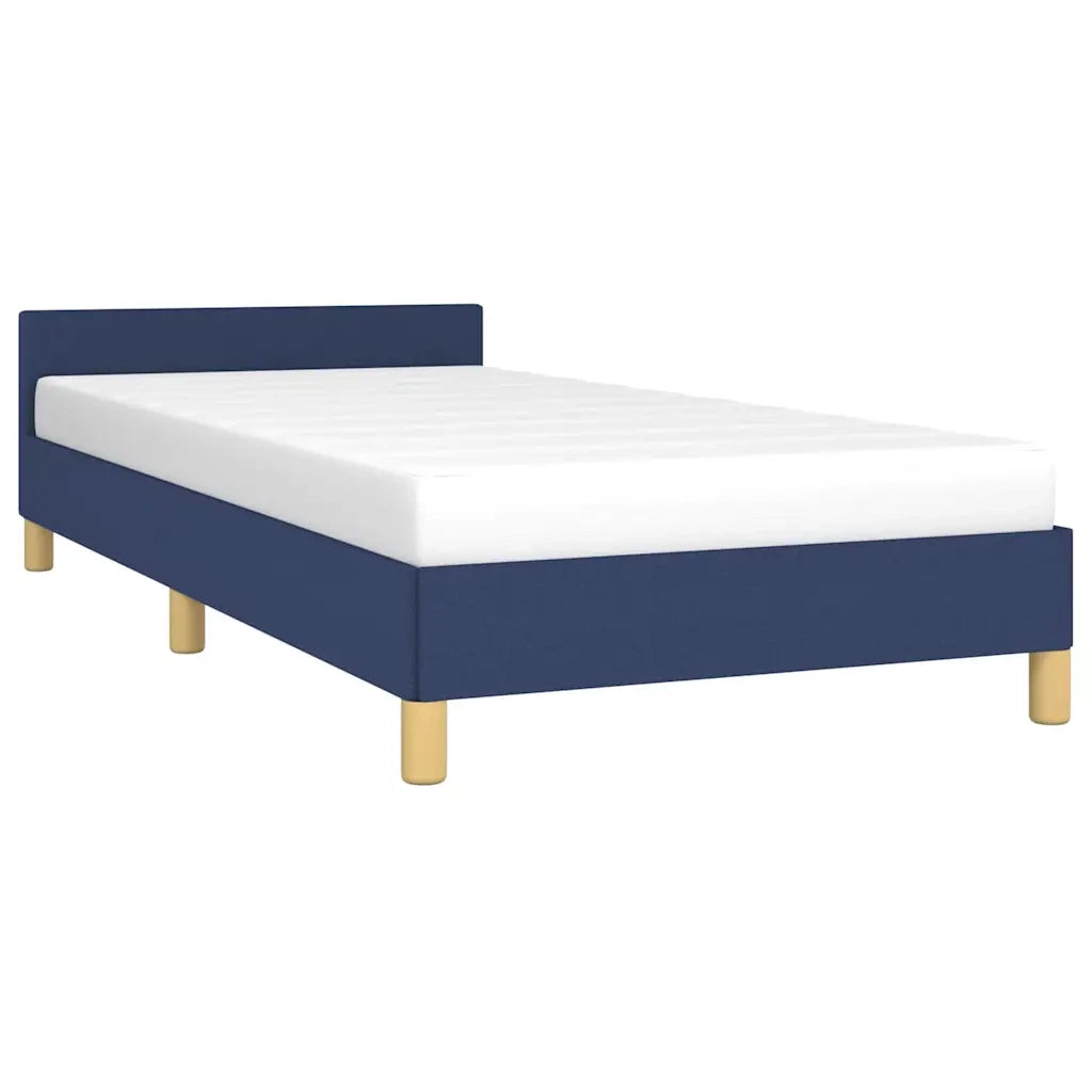 Giroletto con Testiera senza Materasso Blu 90x200 cm Tessuto 347389