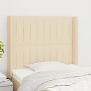 Testiera ad Orecchio Crema 93x16x118/128 cm in Tessuto 3119805