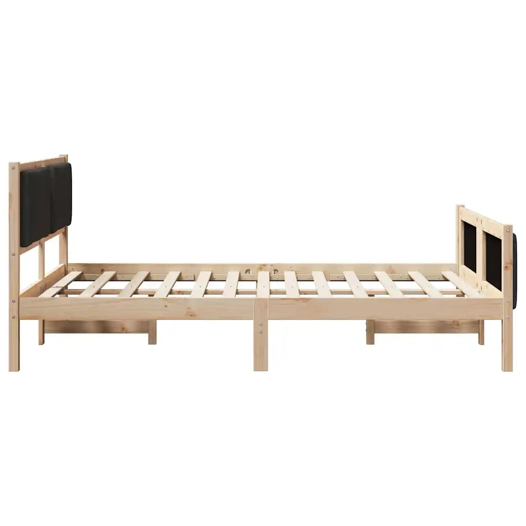 Struttura del letto con testiera Nero 140 x 200 cm Tessuto 3394265