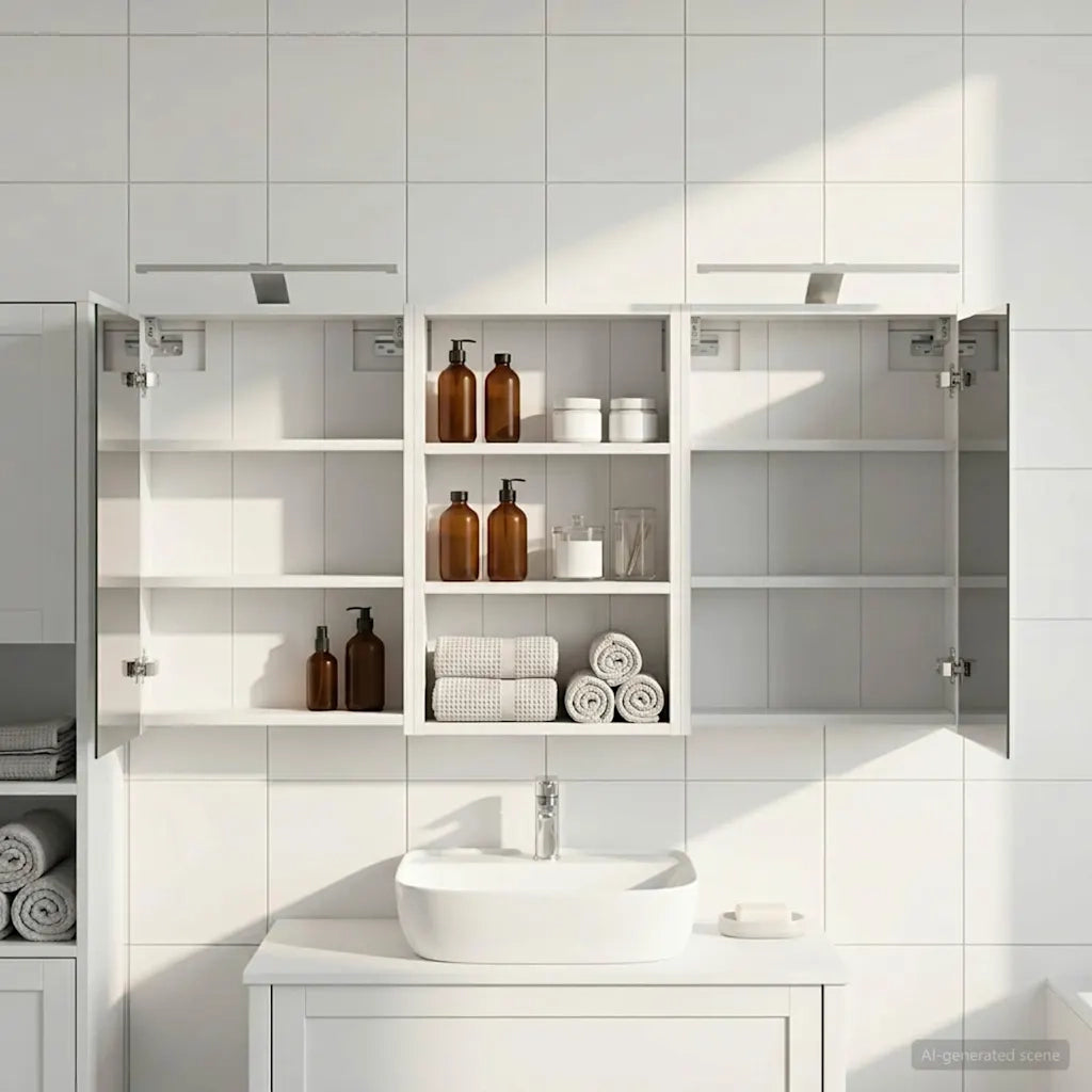 Set di Armadi da Bagno con lo scaffale 3 pcs 126 x 16 x 62.5 cm 3403832