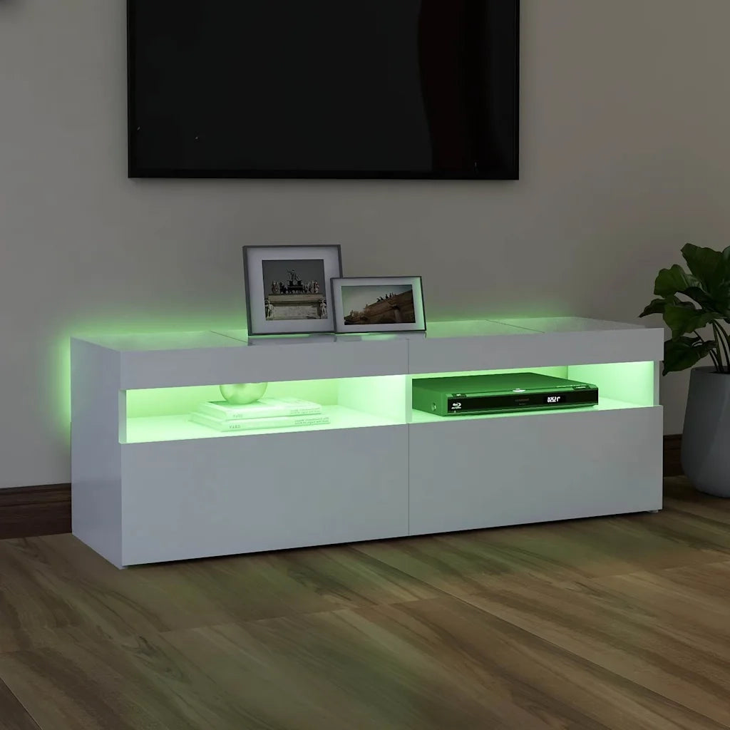 Mobile Porta TV con Luci LED Bianco 120x35x40 cm cod mxl 14122