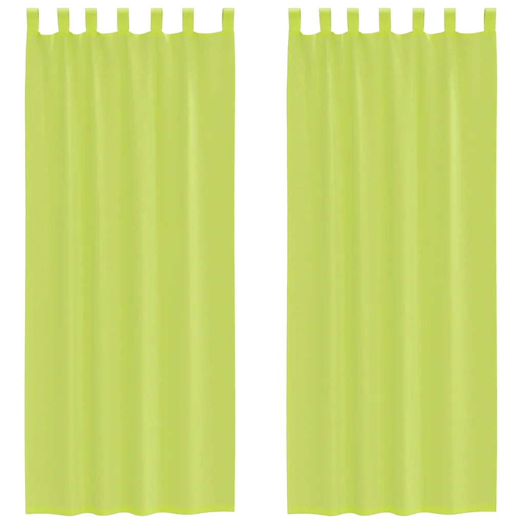 Tende in Voile con Linguetta 2 pz Verde Mela