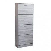 Scarpiera Wendy 60x24x150 h cm in Legno Grigio Chiaro