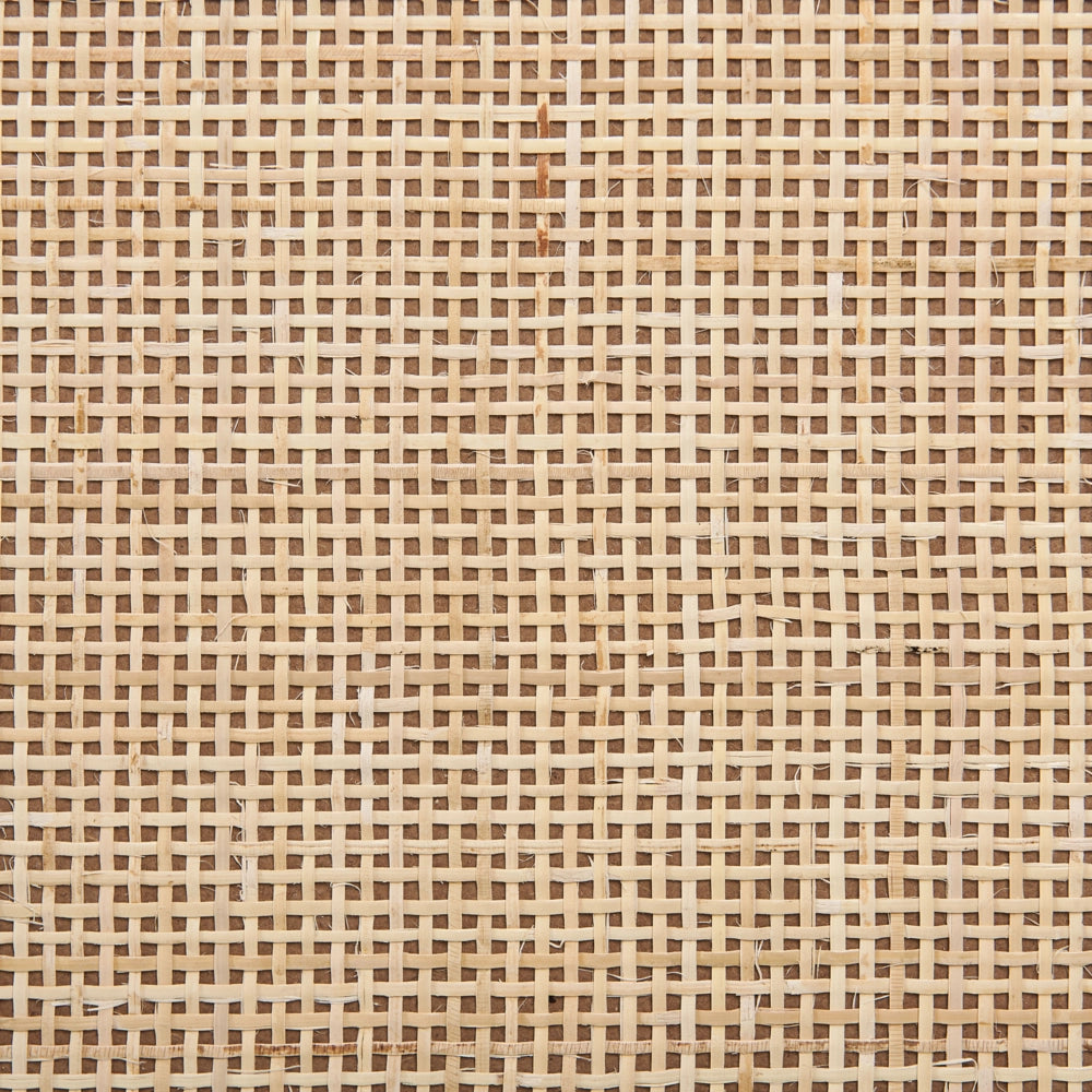 Credenza in truciolato di vimini e rattan con 2 ante e ripiani in legno chiaro camera da letto