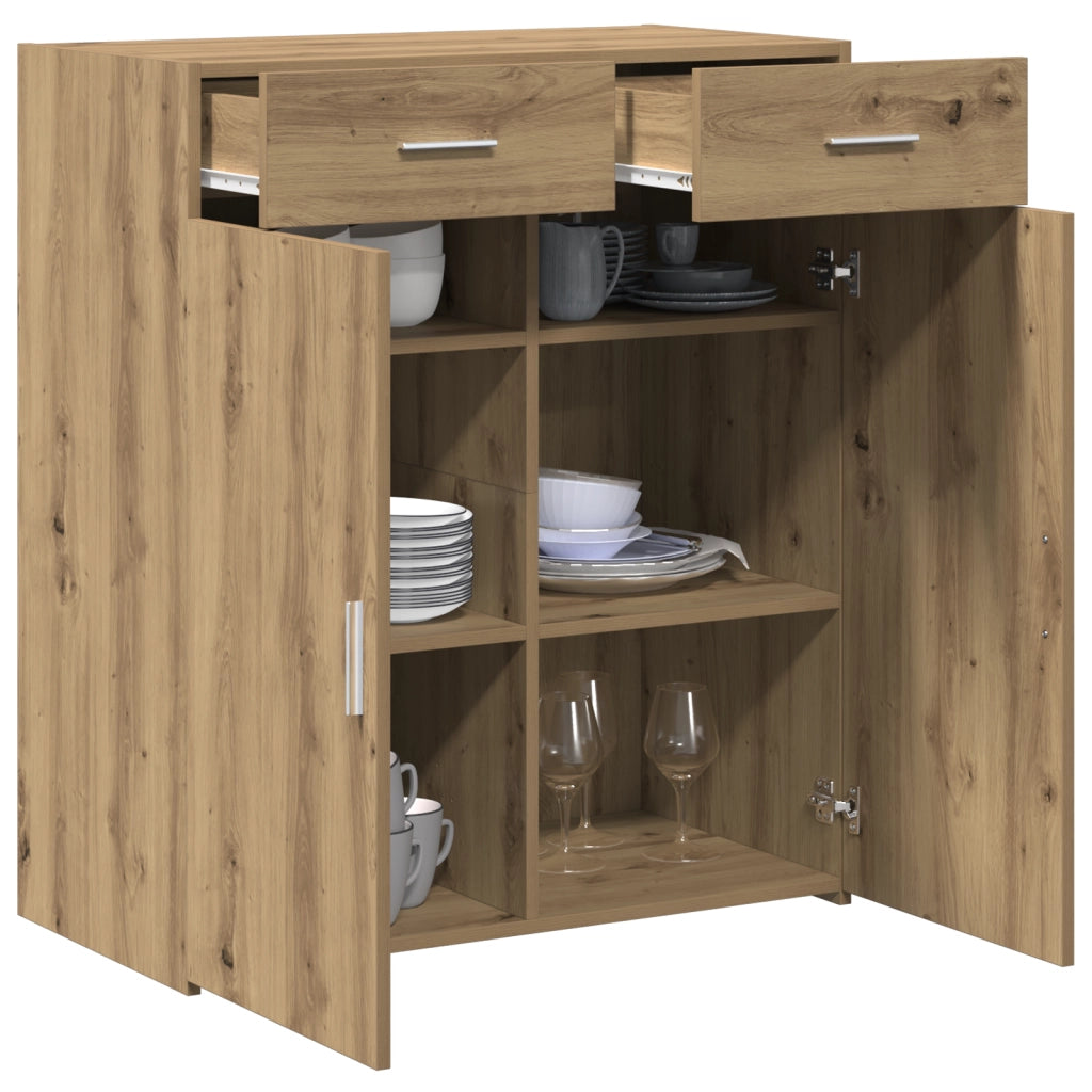 Mobile di Stoccaggio Rovere Artigianale 80x42.5x93.5 cm Legno Ingegnerizzato