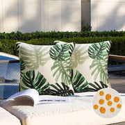 Piumoni di Monstera verde - Copertura decorativa - 45 x 45 cm