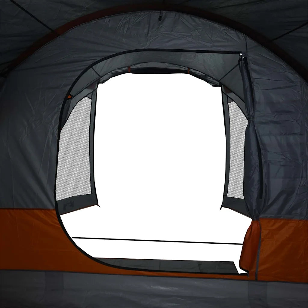 Tenda Familiare a Tunnel per 8 Persone Grigia Impermeabile 94736