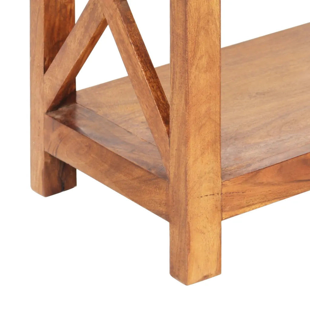 Libreria 60x30x160 cm Legno Massello Acacia Finitura Miele