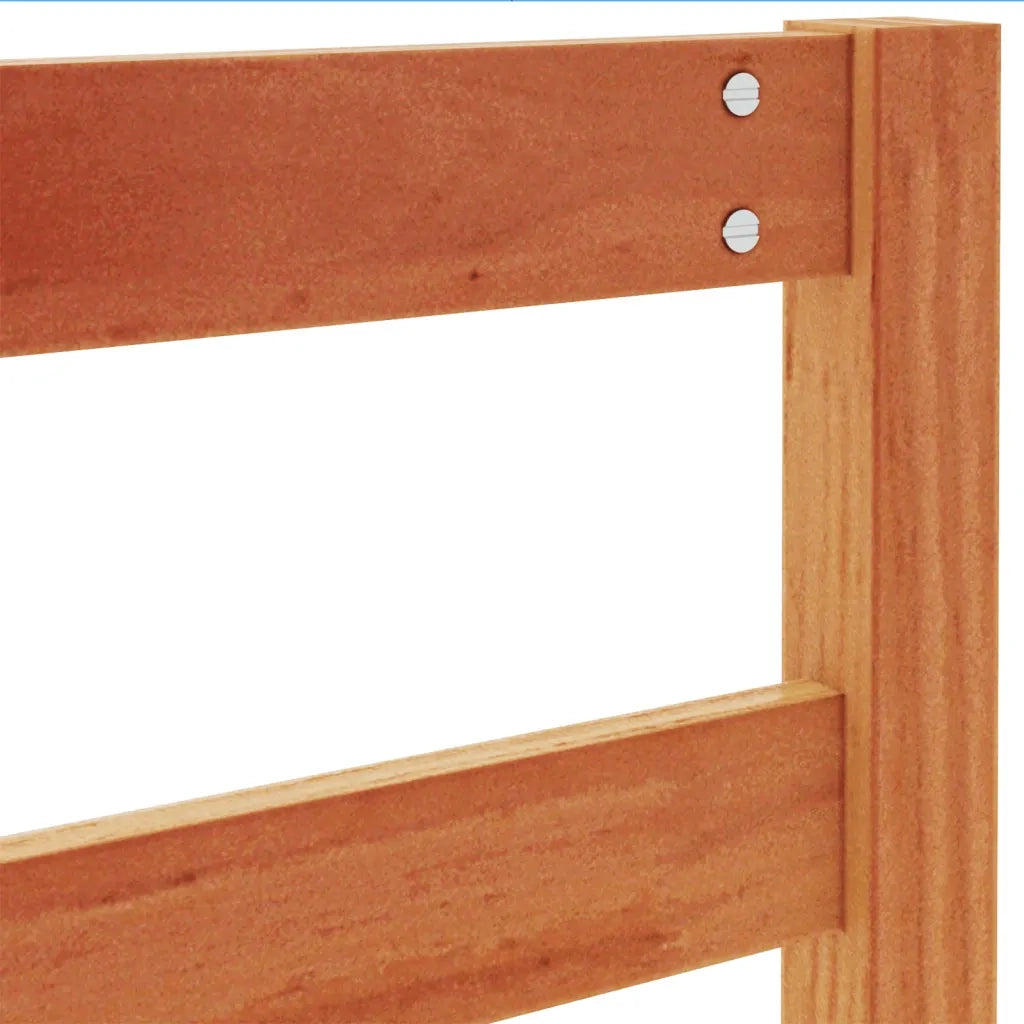 Testiera | Testata Marrone Cera 135 cm in Legno Massello di Pino