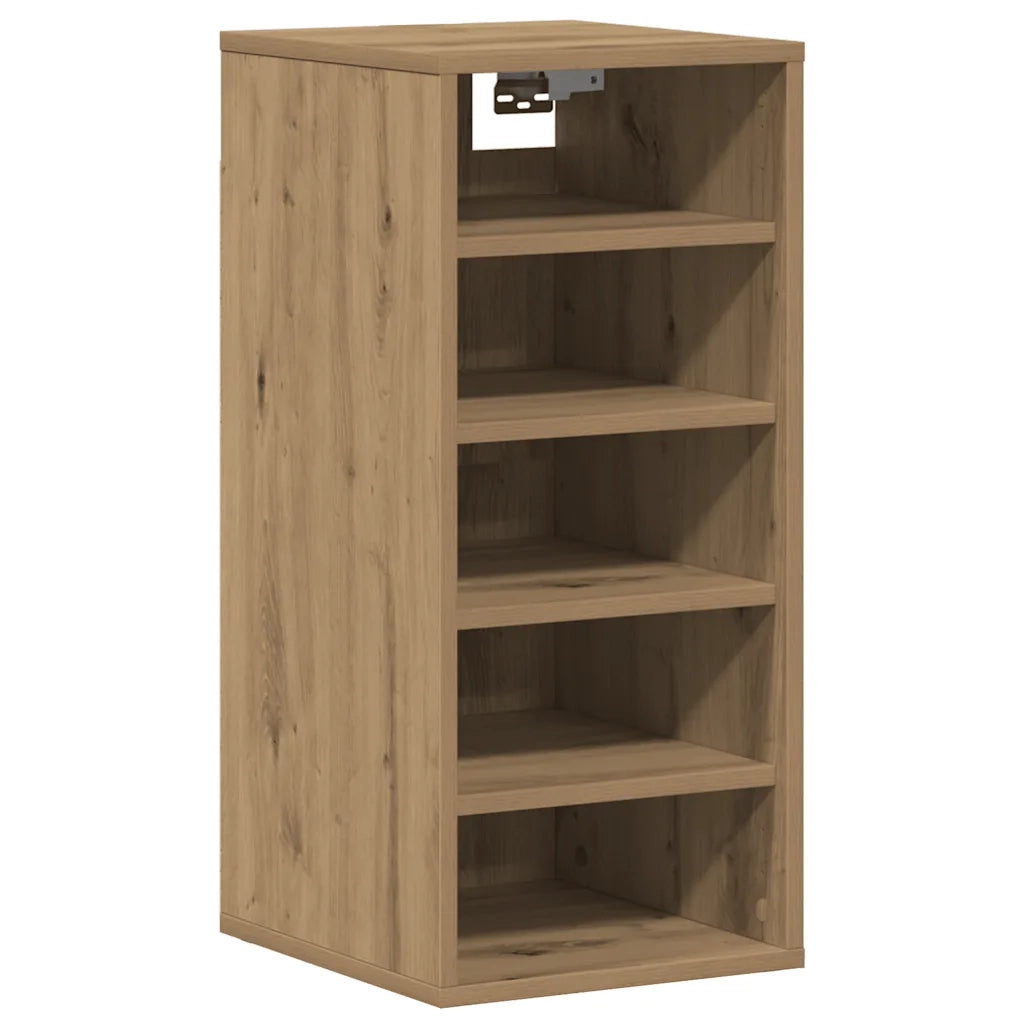 Scarpiere 2 pz-Set di 2 Scaffale per scarpe Rovere Artigianale 32x35x70 cm in Truciolato 755990