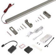 Kit barra per armadio Luxe, striscia LED 4,5x8 Neonlynx V, sensore di movimento RF Smart e convertitore Smart (24V DC)..