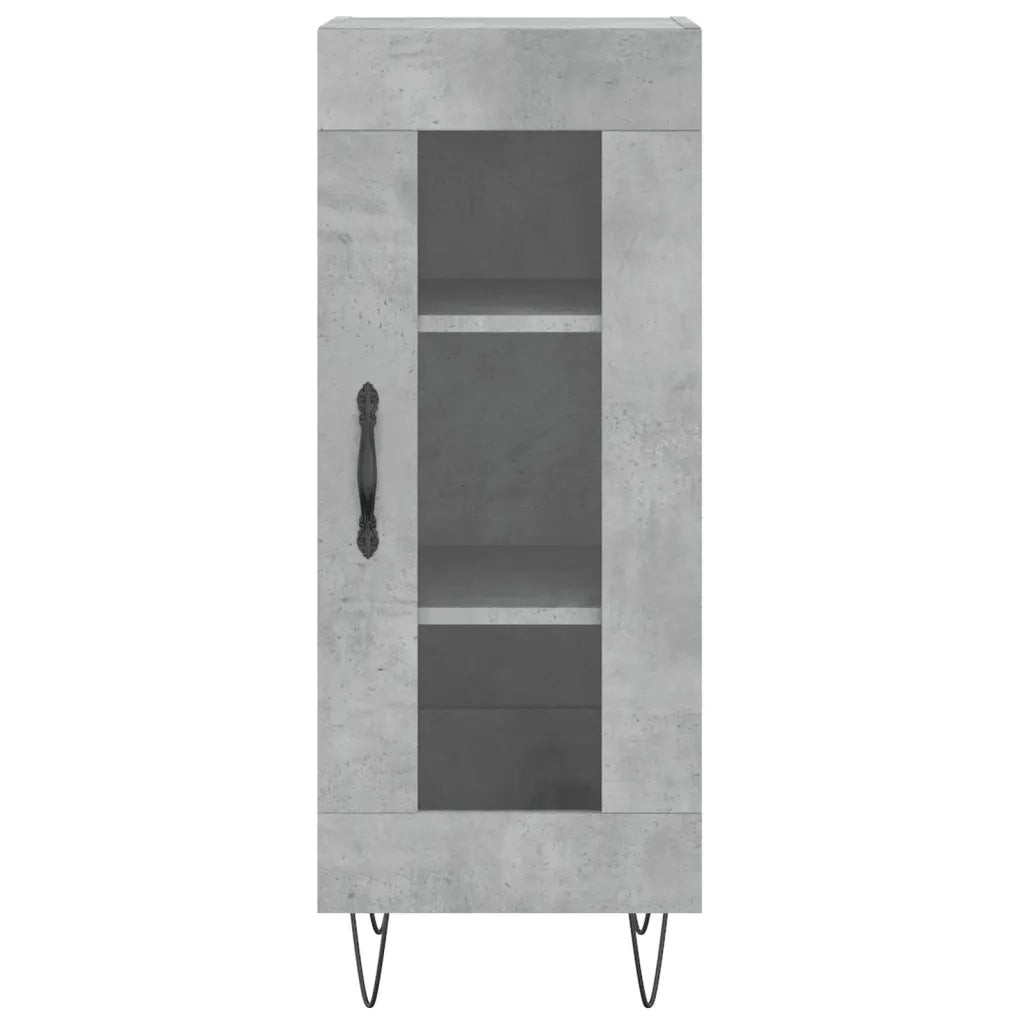Credenza-Buffet-Armadio da cucina Grigio Cemento 34,5x34x90 cm in Legno Multistrato 411288