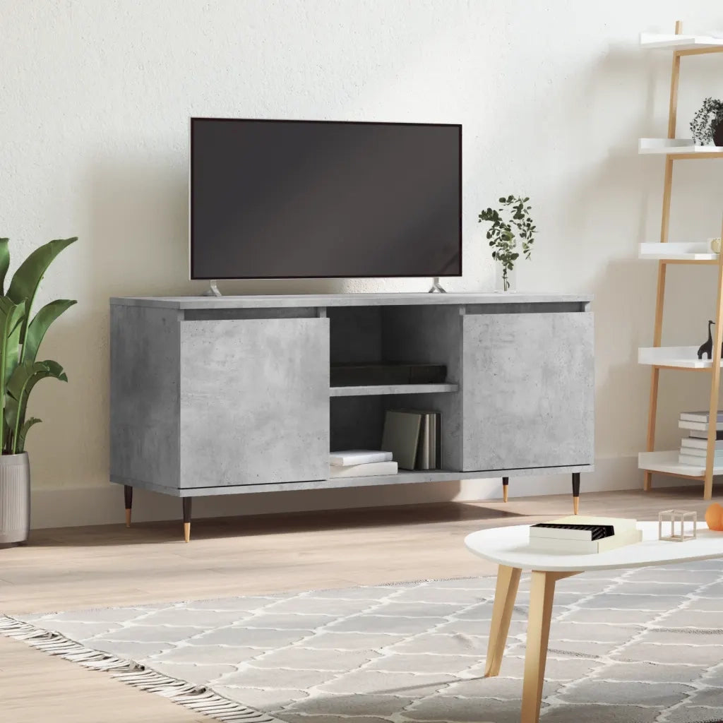 Mobile TV | Armadietto TV | Mobile Porta TV Grigio Cemento 104x35x50cm in Legno Multistrato