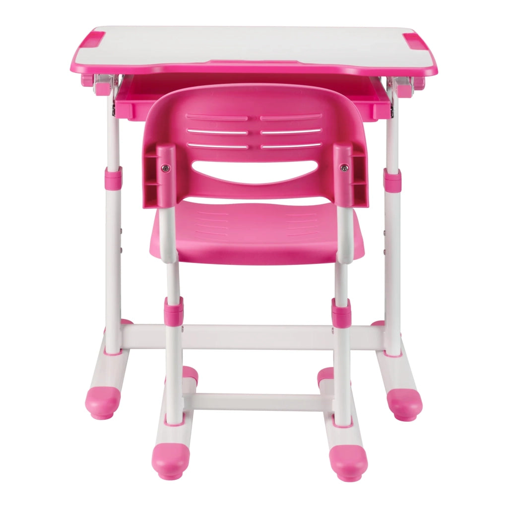 Set scrivania e sedia per bambini rosa e bianco 03_0010684