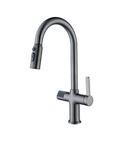 Rubinetto Cucina Display LED Temperatura LH-232 | Rame Massiccio | Estraibile | Monocomando e 3 Modi Acqua