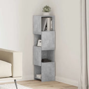 Mobile angolare Grigio cemento 25,5x25x102cm Legno multistrato 889808