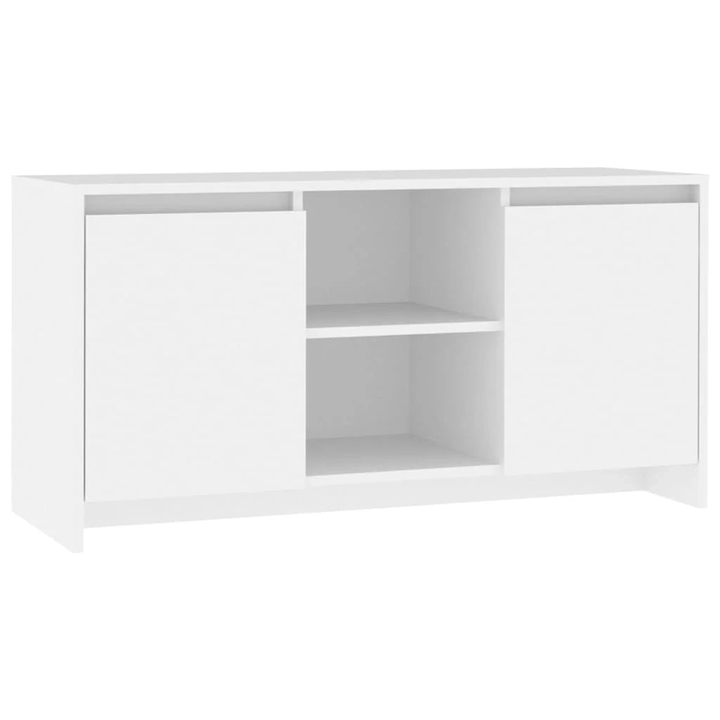 Mobile TV multimediale mensola TV credenza mobile TV sala da pranzo soggiorno camera da letto 102 x 37,5 x 52,5 cm legno ingegnerizzato bianco 02_0025610