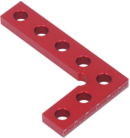 Centrato - Liniaal per lavorazione del legno con doppie viti - Scala precisa - Strumento di misura a L con precisione - Leggero e pratico - Posizionamento rapido - Squadratura