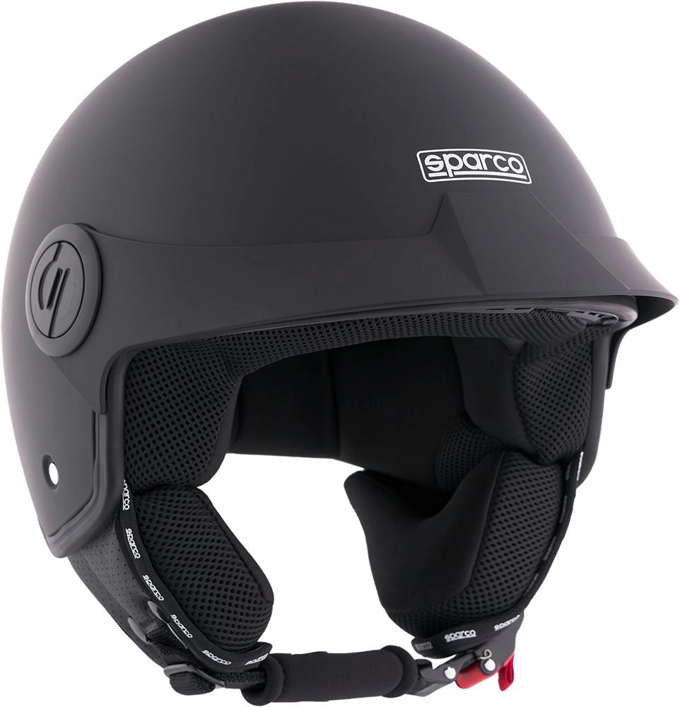 Casco Demi-Jet con Peak per moto Sparco con calotta in ABS Taglia M