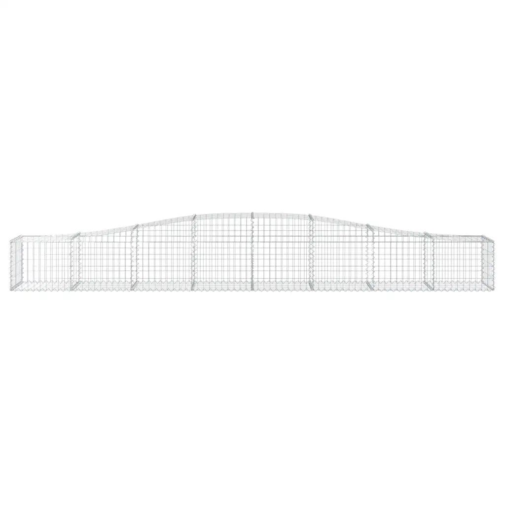 Cesti Gabbioni ad Arco 4 pz 400x50x40/60 cm Ferro Zincato 3145919