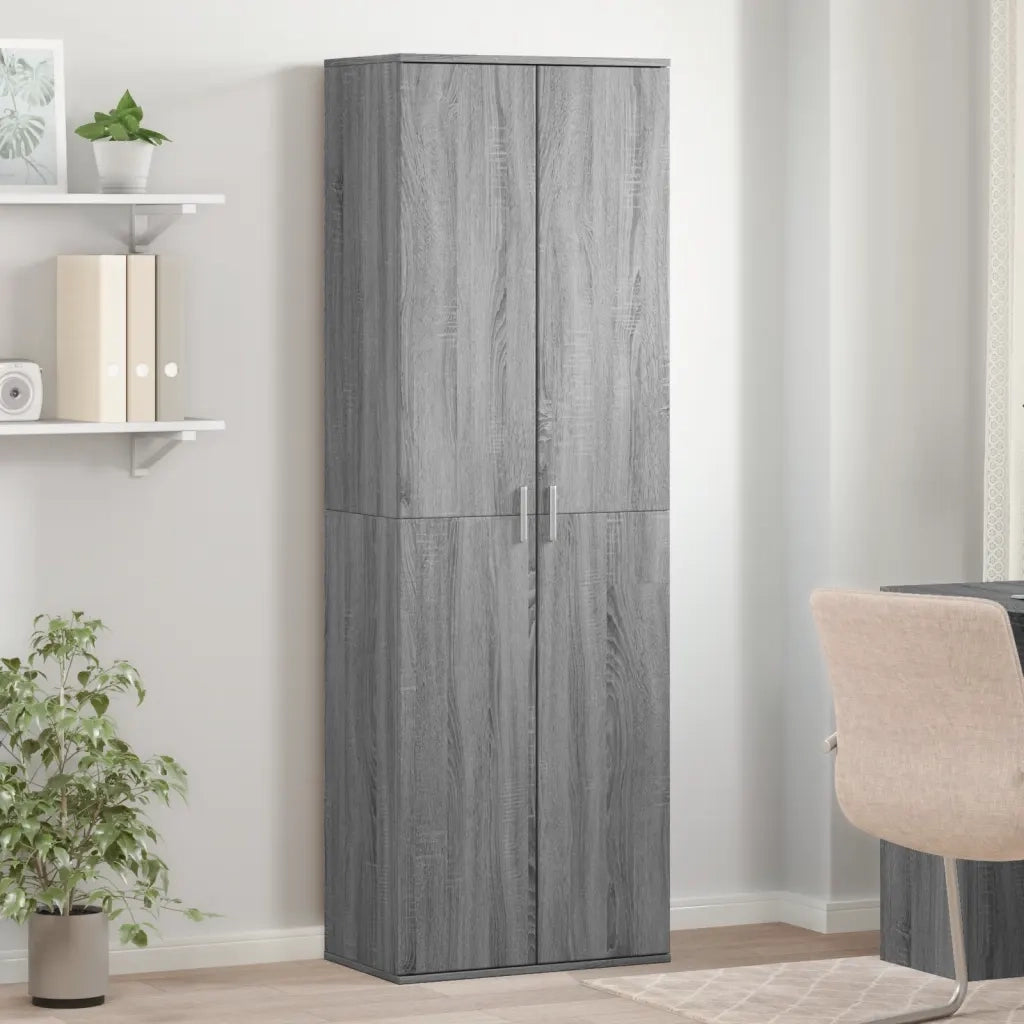 Credenza-Buffet-Armadio da cucina Grigio Sonoma 60x35x180 cm in Legno Multistrato