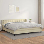 Giroletto a Molle con Materasso Crema 200x200 cm in Similpelle 3127333