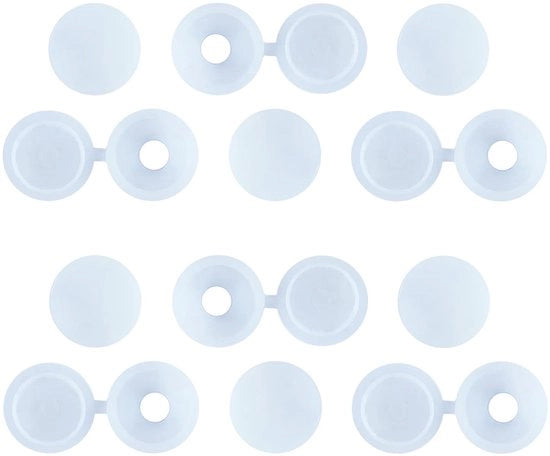 Kit di coperture a viti 50 pezzi - plastica - M3,5/M4 - bianco - anticorrosione - decorativo - copre tracce di viti - coperture a viti