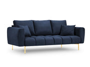 Cosmopolitan Design - Divano "Hastings" 3 posti in velluto blu reale 