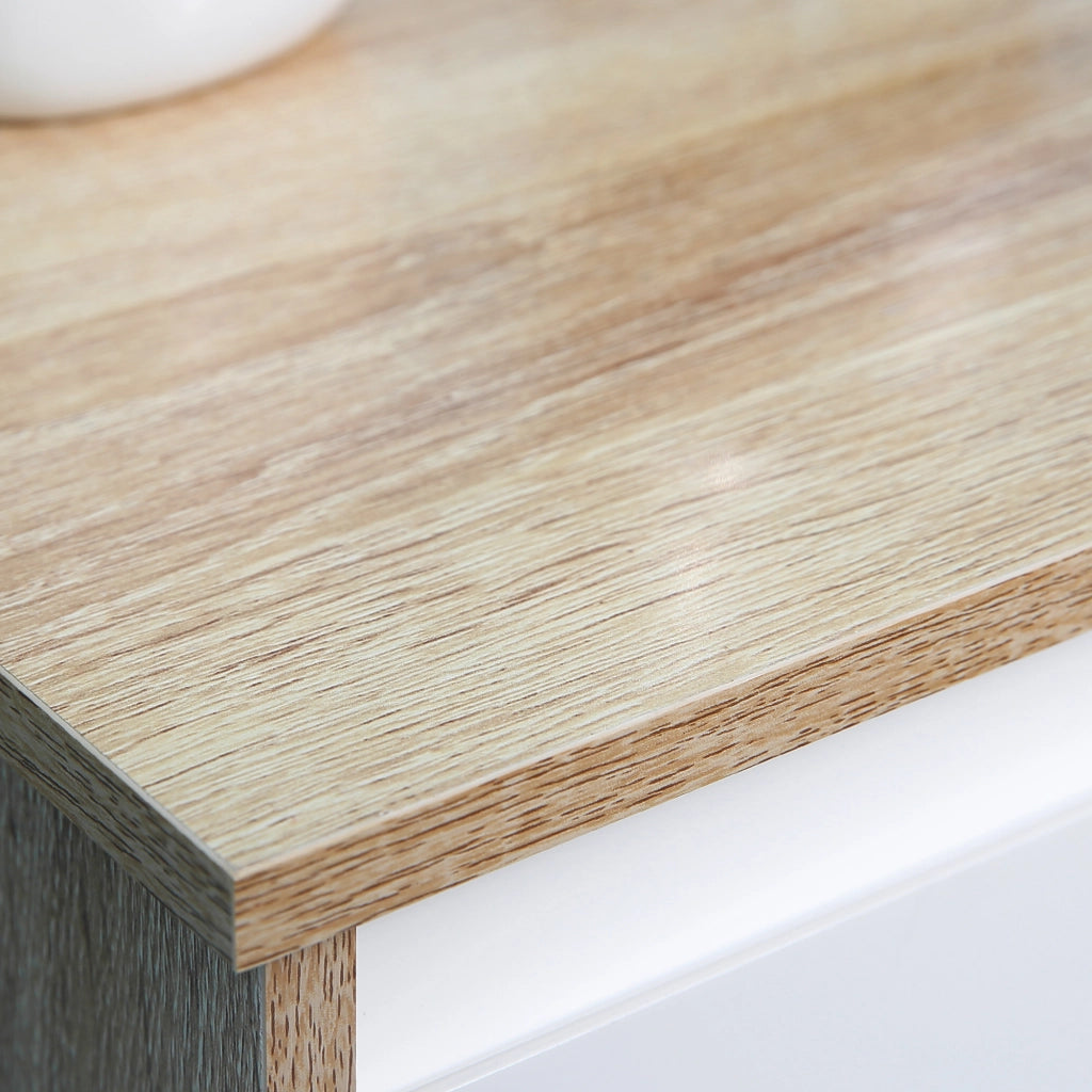 Mobile Bagno con Cassetto e Armadietto ¨C zephmum ¨C MDF, 32.6x30x90 cm
