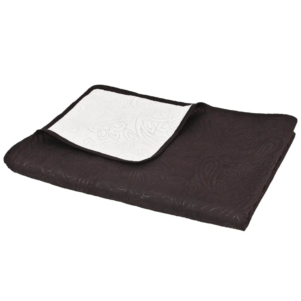 Copriletto Double-Face Trapuntato 220x240 cm Crema e Marrone CFW4894563