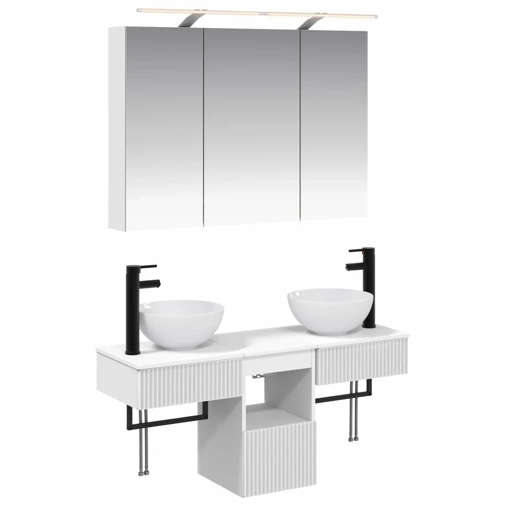 Set di Armadi da Bagno 4 pcs Bianco 100 x 14,5 x 70 cm 3406255