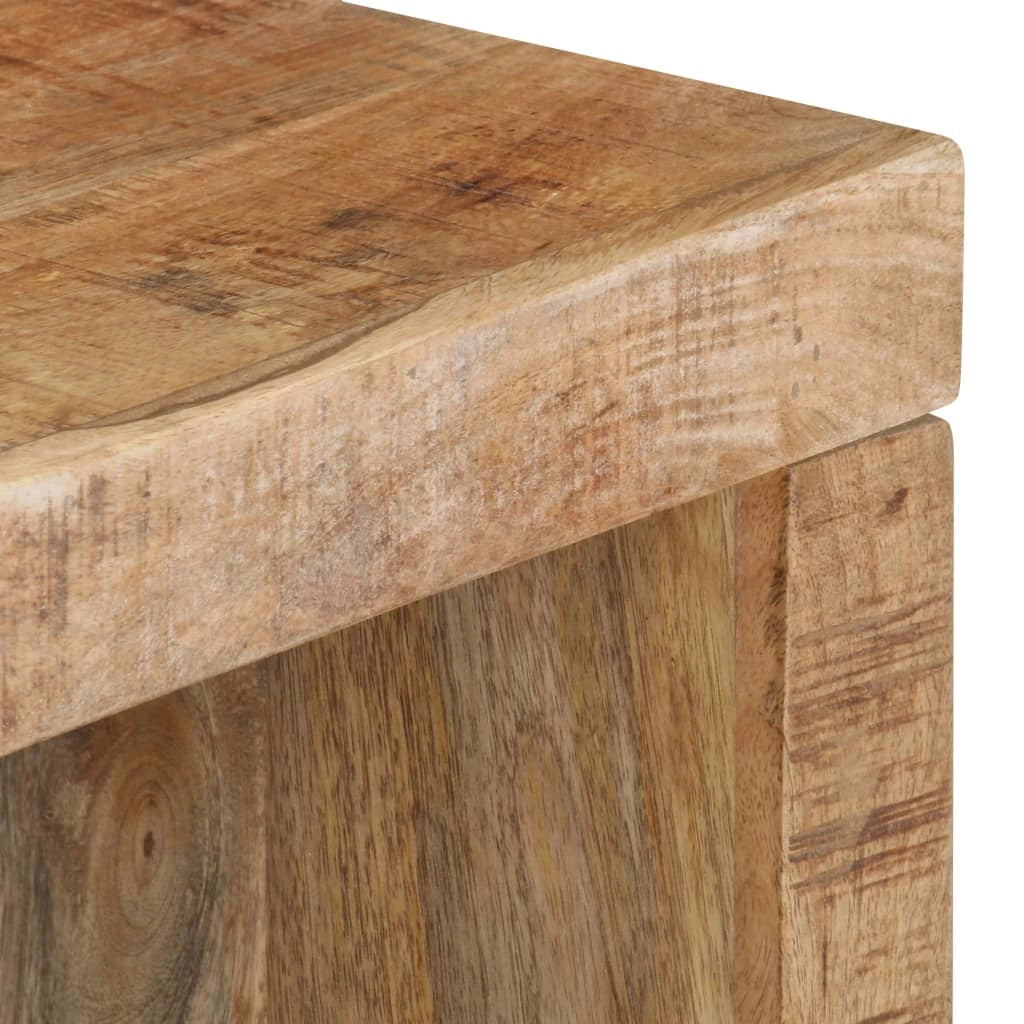 Set di 2 tavolini da caffè legno massello di mango marrone 02_0042118