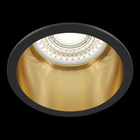 Faretto da incasso Downlight in Alluminio Reif Nero con Oro