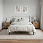 Mobiletto da Letto Appeso 2 pz Rovere Artigianale 8013553