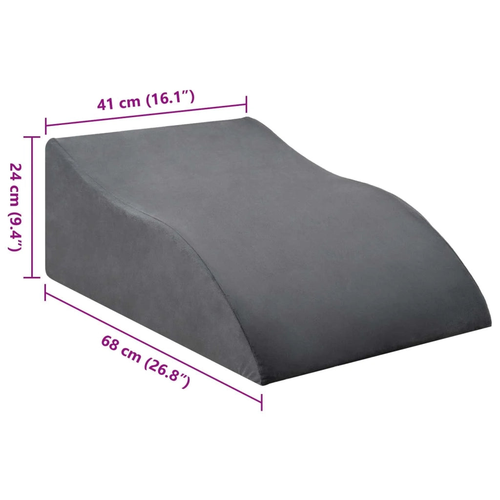Cuscino per Gambe Grigio 68 x 41 x 24 cm Schiuma PU 42020185