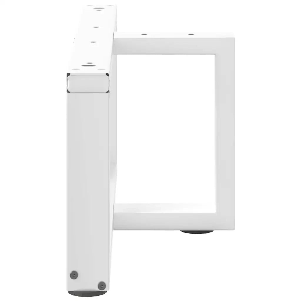 Gambe per Tavolino da Caffè a Forma di T 2 pz Bianche 70x25x(30-31) cm Acciaio 4013017