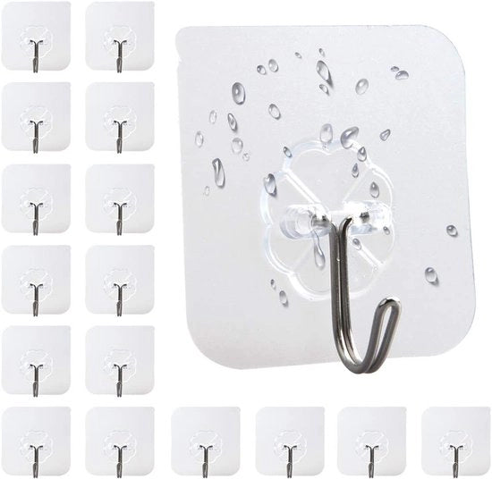 20 pezzi di chiodi trasparenti - chiodi adesivi - riciclabili - impermeabili - chiodi per decorazione cucina e bagno