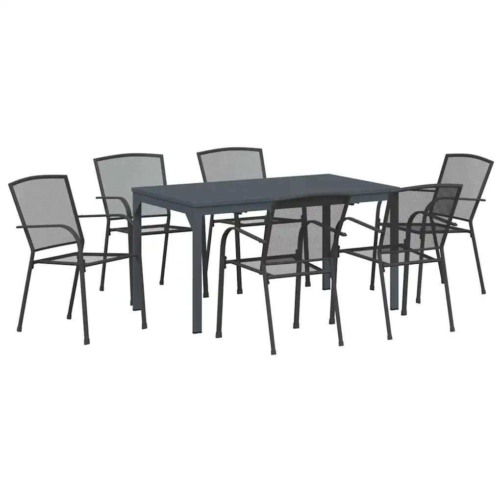Set da Pranzo per Giardino 7 pcs Antracite 3378812
