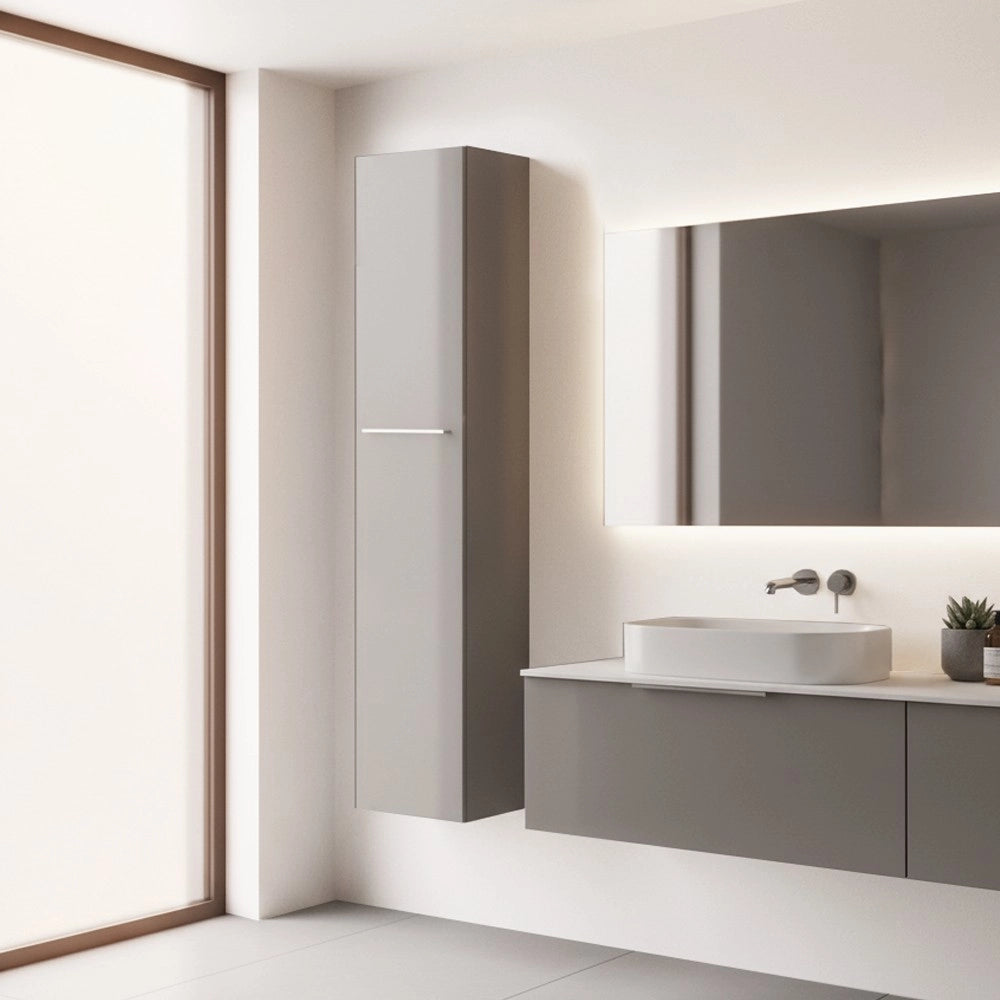 Colonna Bagno Sospesa Remix 1 Anta 174 cm Grigio Granito