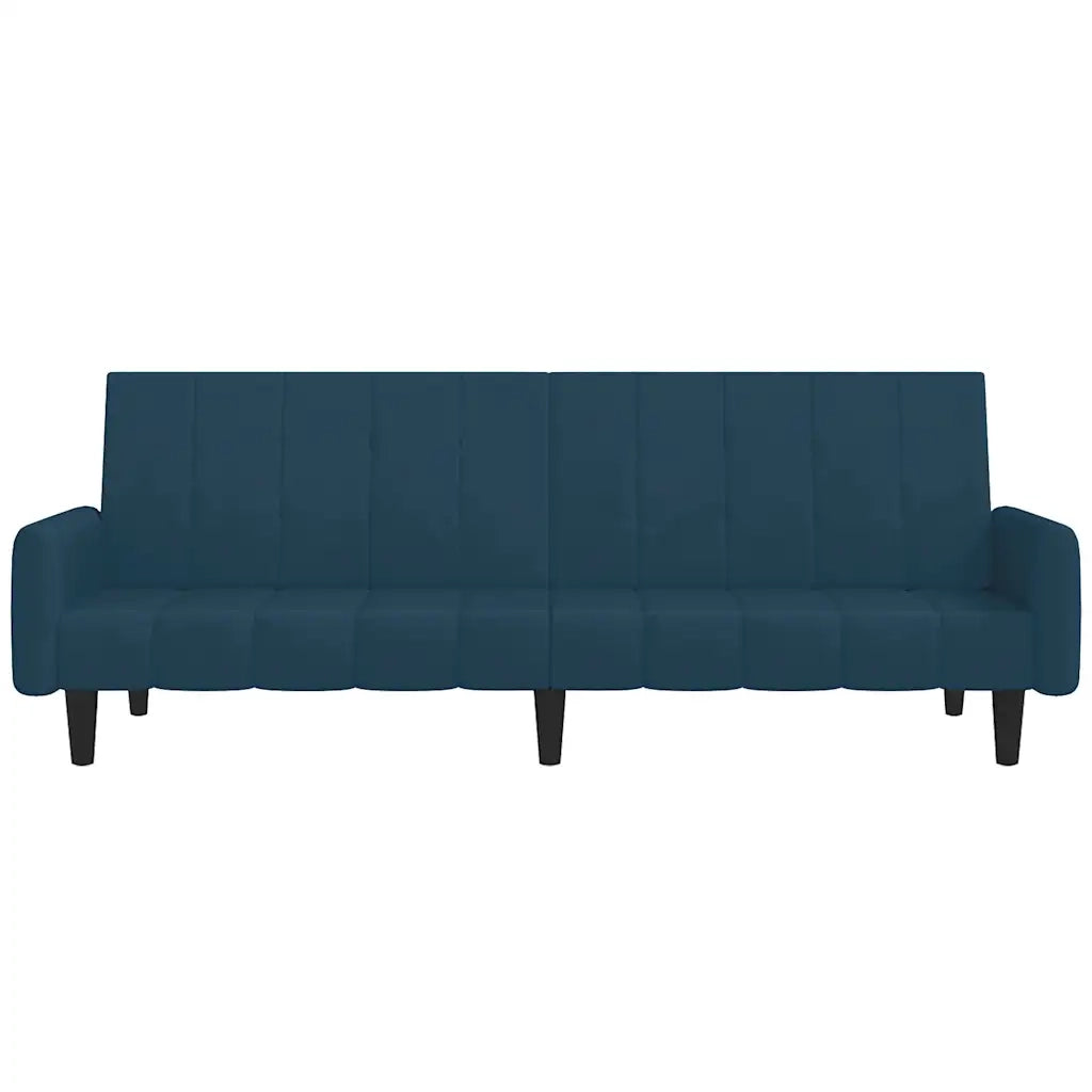Divano Letto a 2 Posti Blu in Velluto 375773