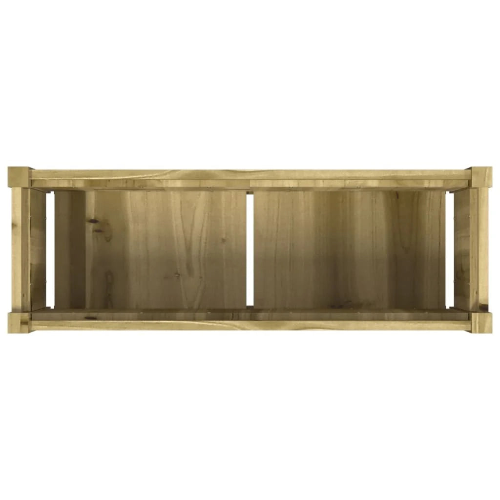 Vaso per fioriera aiuola rialzata piante fiori terrazza giardino esterno 90 x 31 x 31 cm legno di pino impregnato marrone 02_0038565