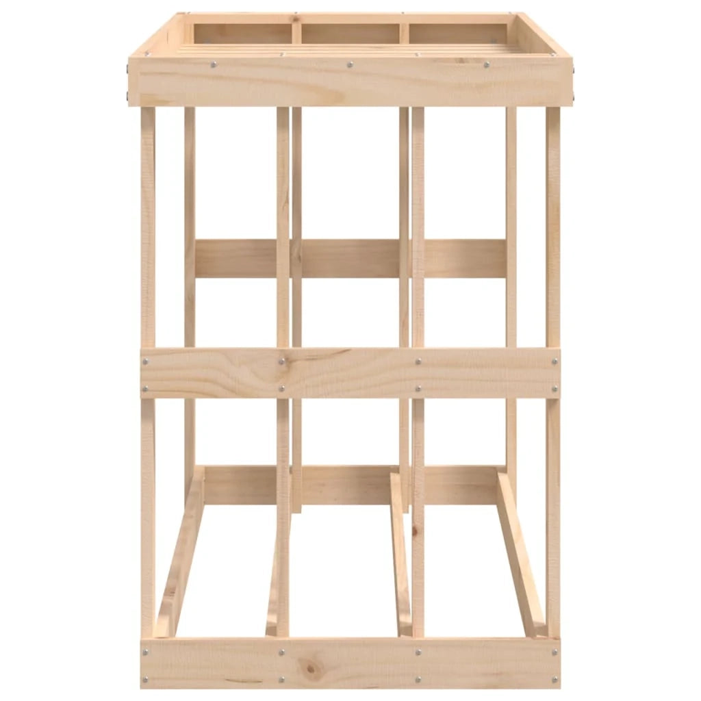 Portalegna da esterno 108 x 52 x 74 cm in legno massello di pino marrone 02_0043825