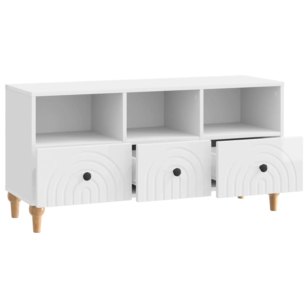 Mobile TV 102 x 34,5 x 50 cm Bianco Lucido Legno ingegnerizzato 894219