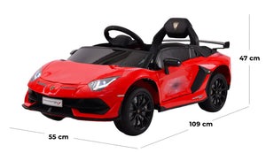 Macchina Elettrica per Bambini 12V con Licenza Lamborghini Aventador SVJ Small Rossa