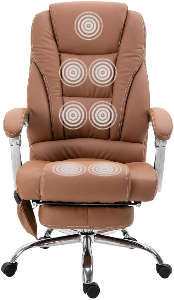 Sedia da ufficio massaggiante PACIFIC marrone chiaro